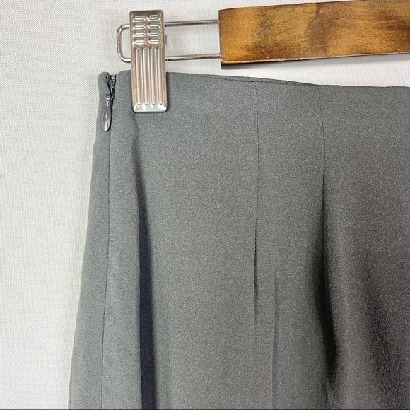 Ann Taylor Gray Silk Pencil Knee Length Skirt 2 - Picture 3 of 3
